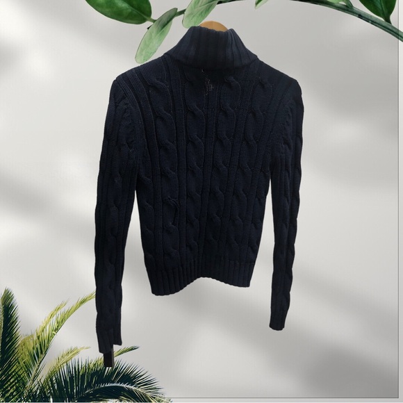 Blue Blue Button up Chaps Knit Sweater - Picture 2 of 4